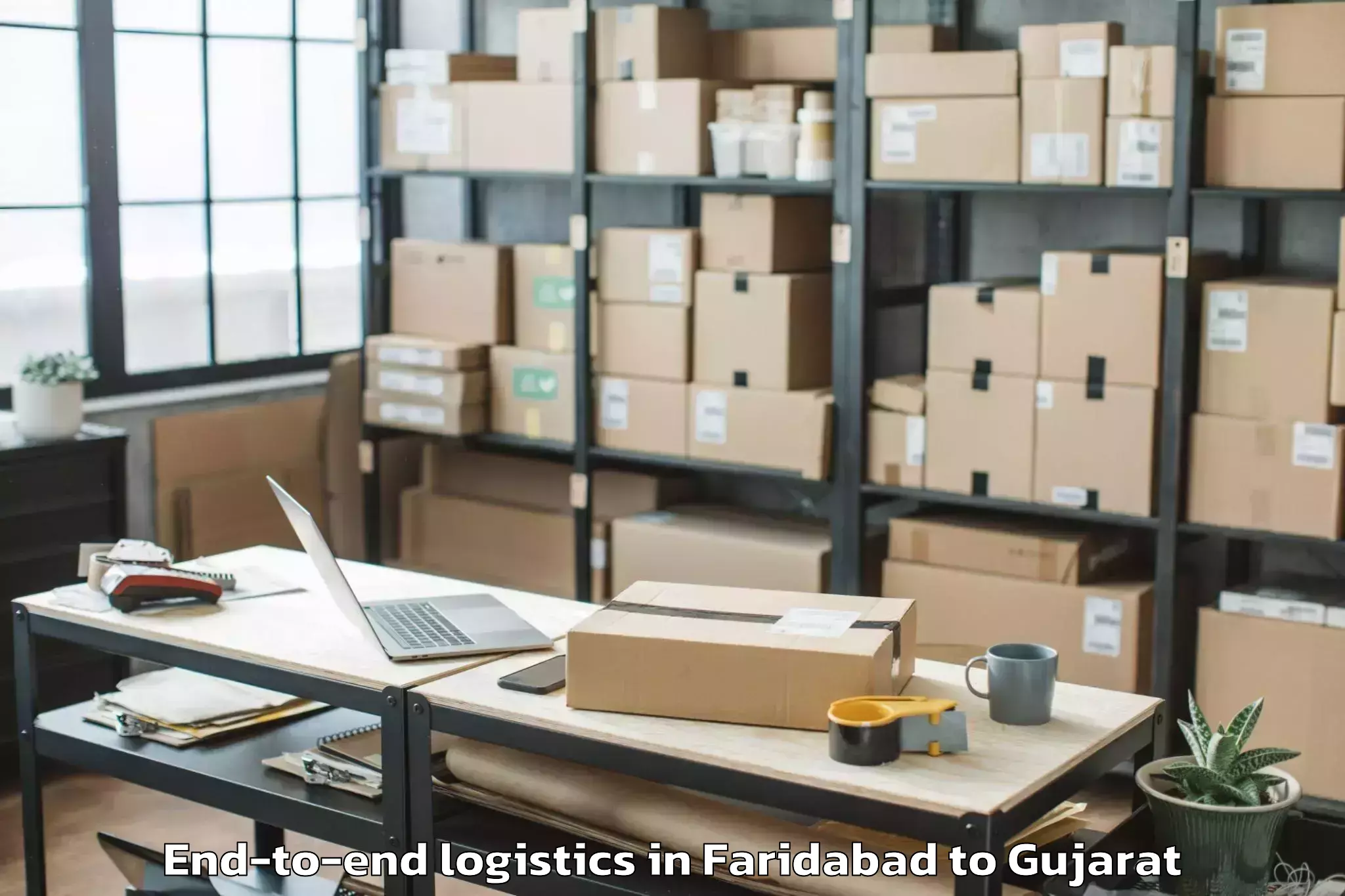 Trusted Faridabad to Chhota Udaipur End To End Logistics